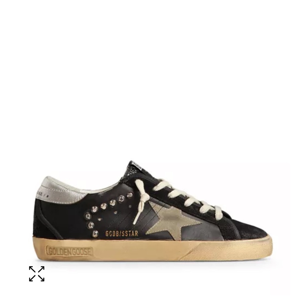Golden Goose Black Super Star Low Top Leather Sneakers EU 35 (US 5)